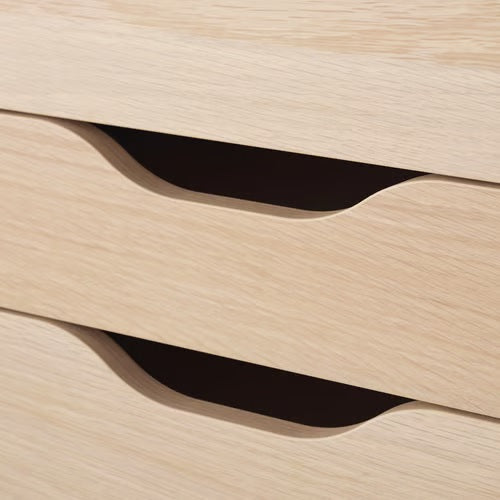 ALEX Drawer unit, White stained/oak effect, 36x70cm