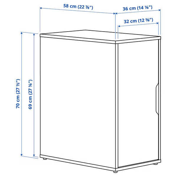 ALEX Storage unit, White, 36x70cm
