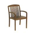 Bolney outdoor armchair garden chair with grey seat cushion on patio