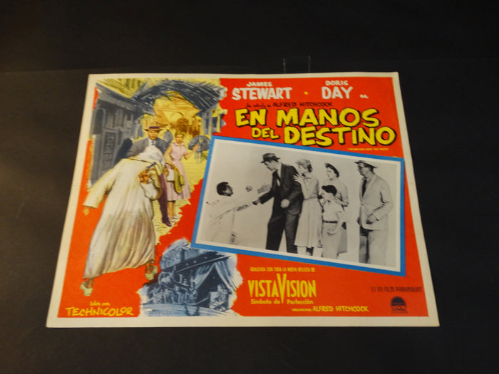 Alfred Hitchcock The Man Who Knew Too Much (En Manos del Destino) lobby card, Spanish version