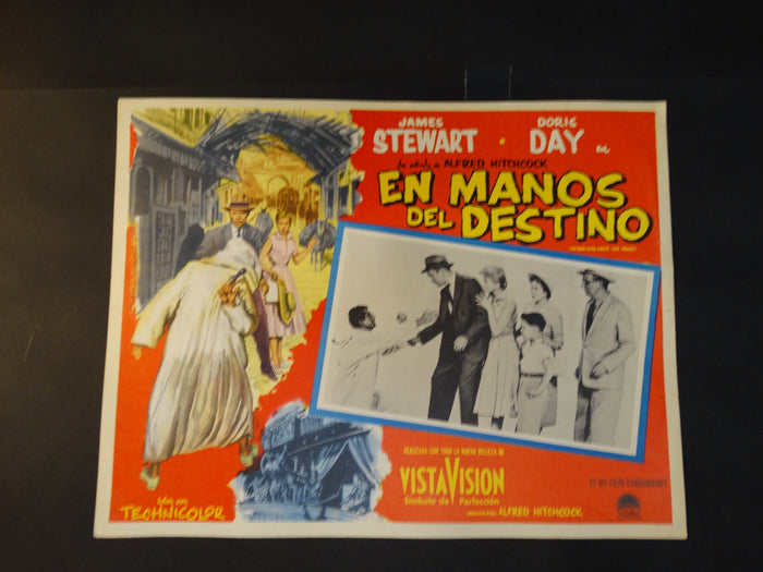 Alfred Hitchcock The Man Who Knew Too Much (En Manos del Destino) lobby card, Spanish version