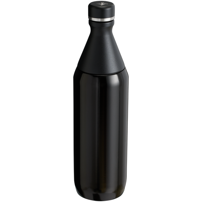 Stanley Leak Proof 20 OZ All Day Slim Bottle  with removable collar in Black Gloss