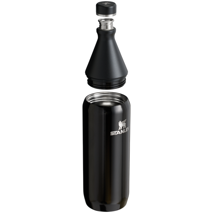 Stanley Leak Proof 34 OZ All Day Slim Bottle with removable collar in Black Gloss
