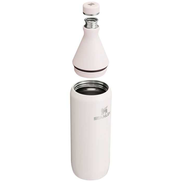 Stanley Leak Proof 34 OZ All Day Slim Bottle  with removable collar in Rose Quartz Gloss