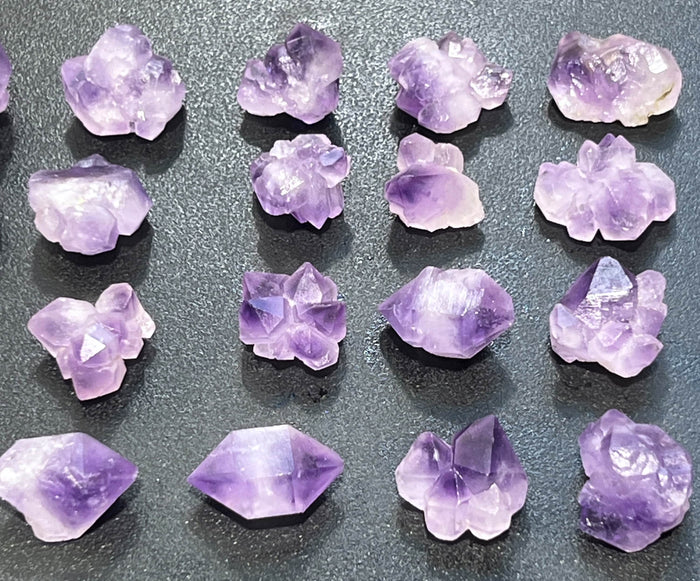 Amethyst Mini Crystal Clusters (3 Pcs) Raw Gemstones