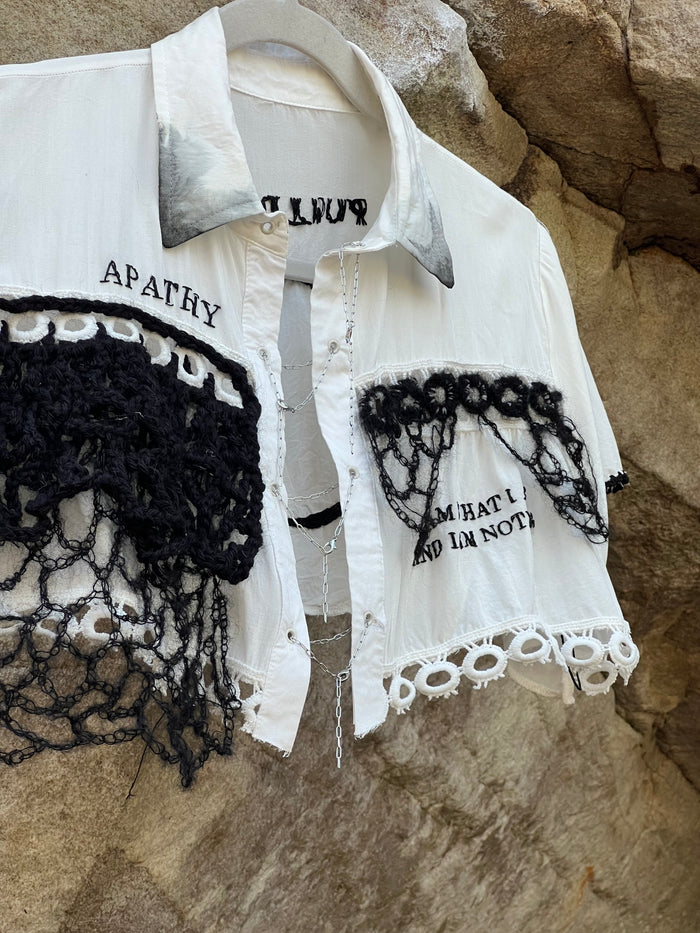 Apathy - Mixed Media Blouse