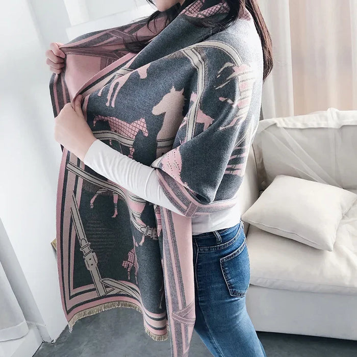 Apolline Pashmina Scarf Gray