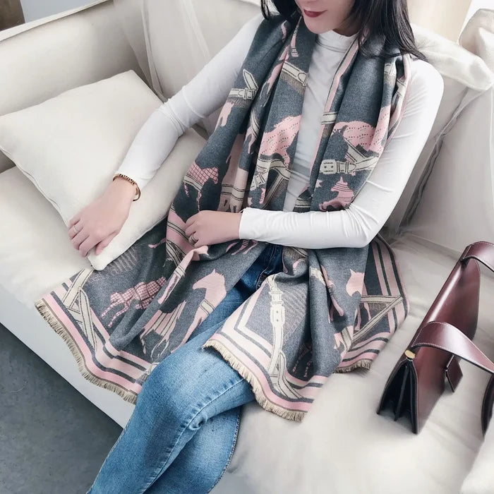 Apolline Pashmina Scarf Gray