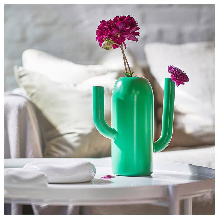 ARTBUSKE Vase/watering can, Bright green, 24cm