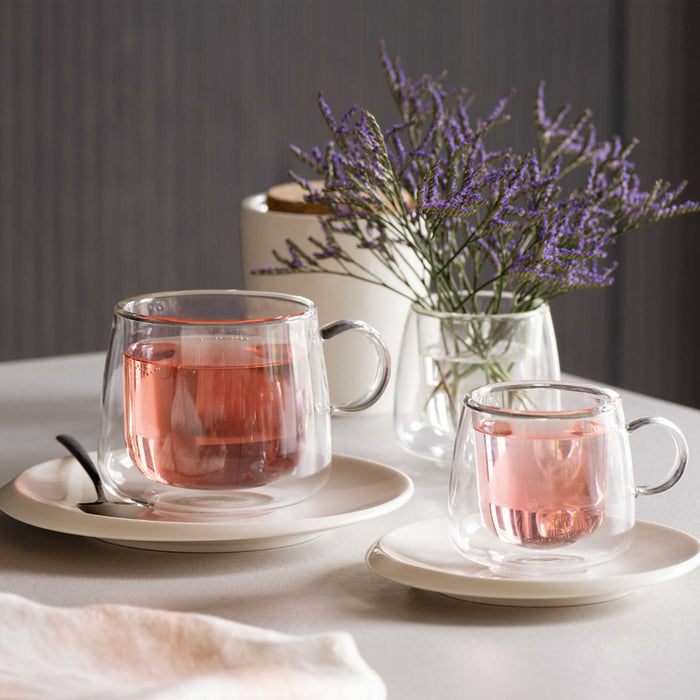 Artesano Hot & Cold Esspresso Glass with Handle 60 ml, Set Of 2