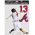 Atlanta Braves Decal Multi Use Fan 3 Pack Ronald Acuna Jr.
