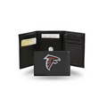 Atlanta Falcons Black Embroidered Genuine Leather Tri-Fold