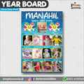 Customized Month wise year Picture board in Baby shark theme (year board)