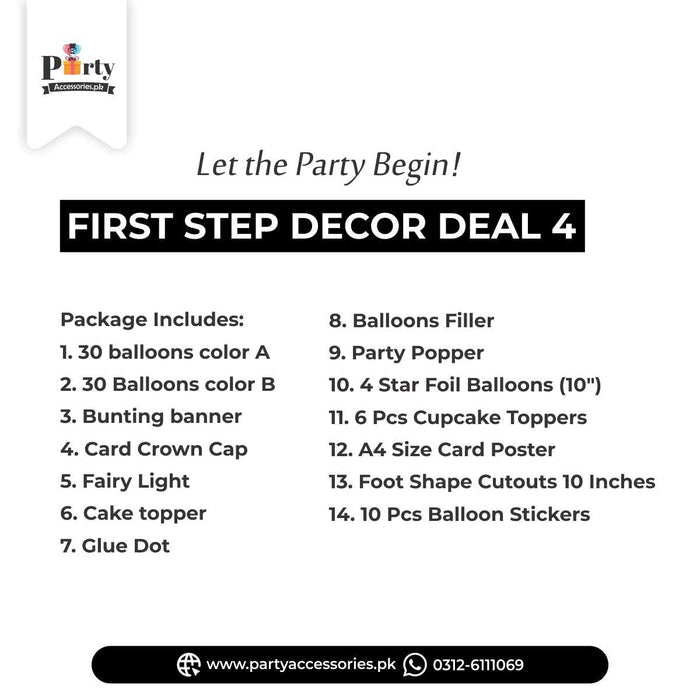 first step premium deal set decor items in pink color