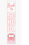 Back to School Bus Porch Leaner