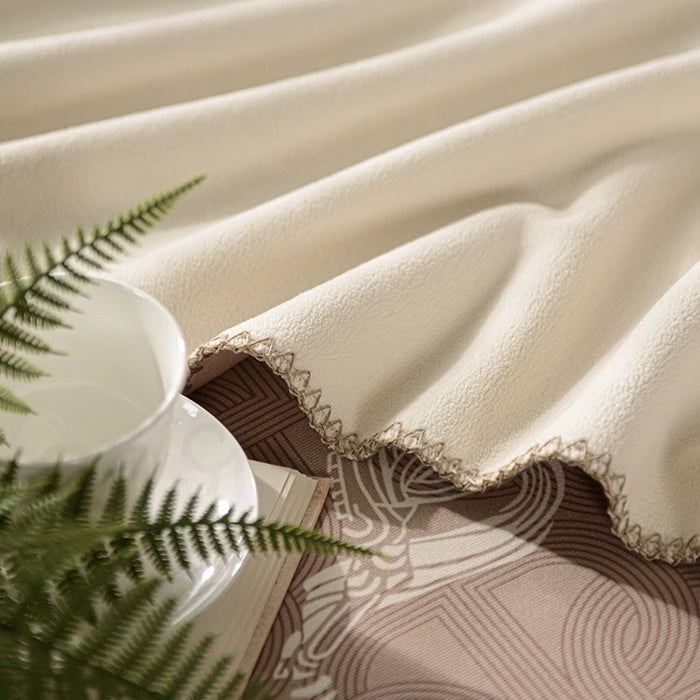 Baldassare Horse Print Blanket Camel