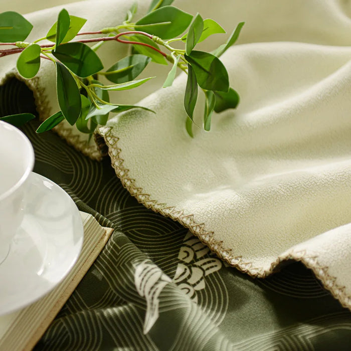 Baldassare Horse Print Blanket Green