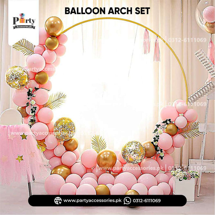 Balloons Arch Kit in pastal pink colors
