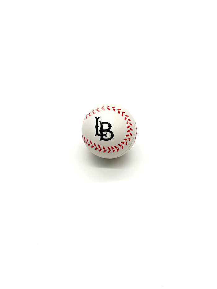 Baseball LB Stress Ball - White, Fingerprint