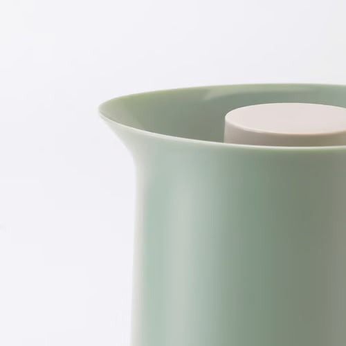 BEHOVD Vacuum flask, Light green/beige, 1 l
