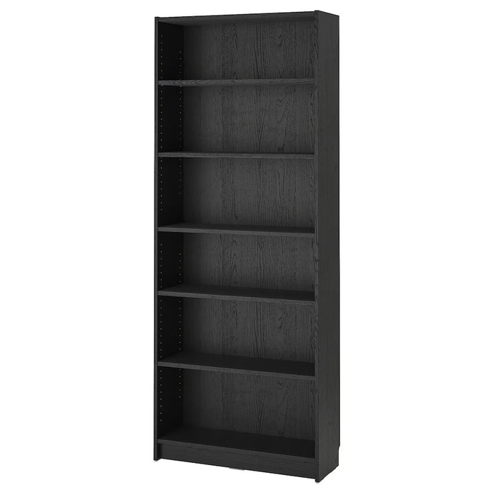 BILLY Bookcase, Black oak effect, 80x28x202cm