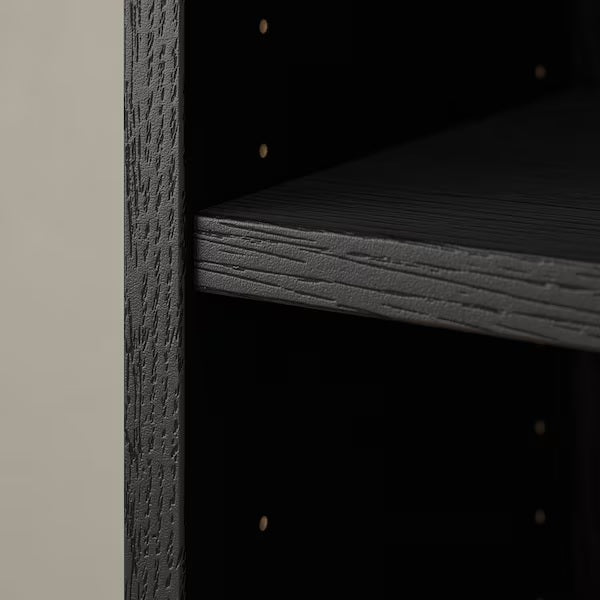 BILLY Bookcase, Black oak effect, 80x28x202cm