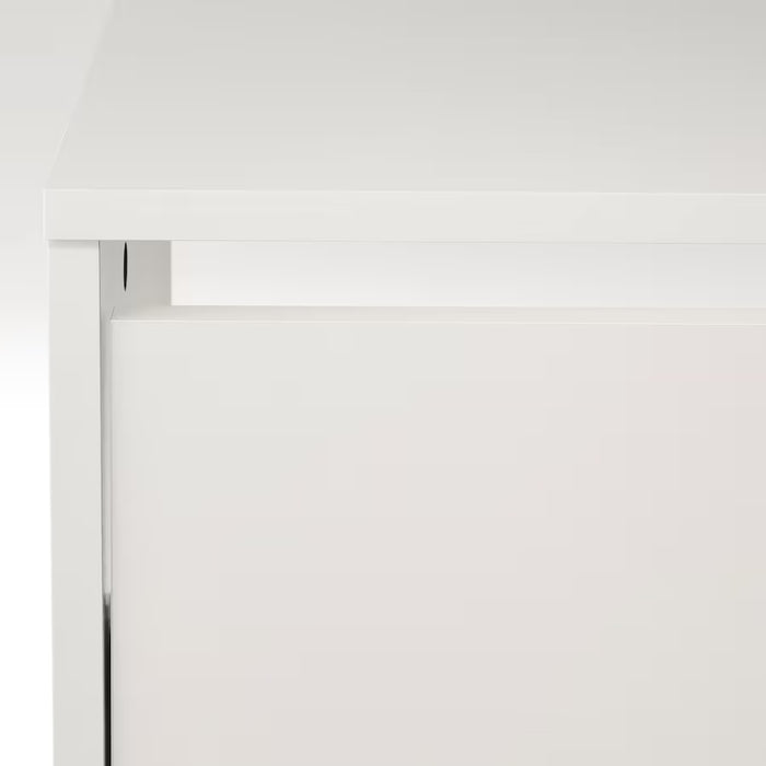 BISSA Shoe cabinet with 2 compartments, White, 49x28x93cm