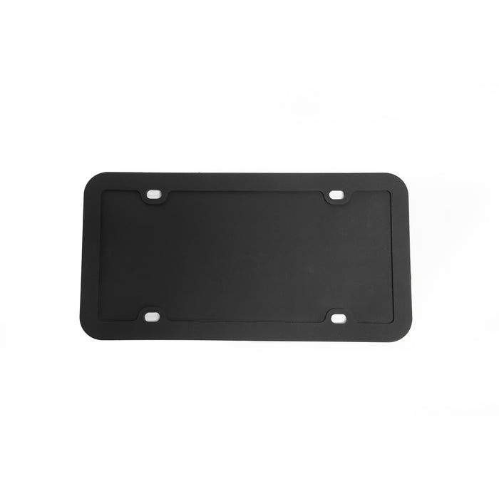 Black Silicone License Plate Frame