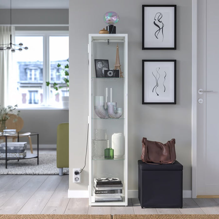 BLALIDEN Glass-door cabinet, White, 35x32x151cm