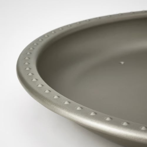 BLODOLVON Candle dish, Grey, 34cm