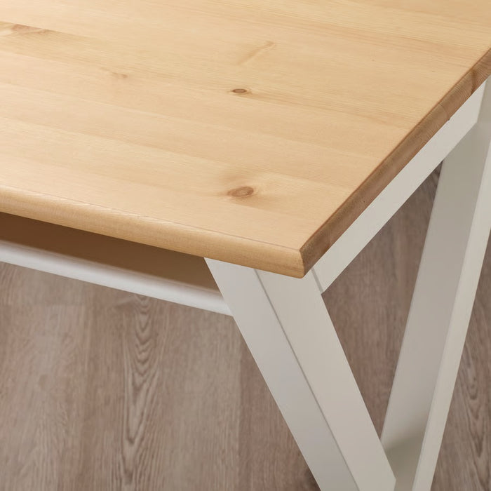 BOLLPOJKE Desk, Pine/white, 90x55cm