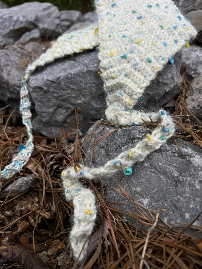 Bonnie Blue Beaded Bonnet - Crochet Bonnet