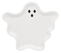 The Sophistiplate Boo Treats Ghost Salad Plates (8pk) feature a playful ghost design in white, complete with two black eyes and an open black mouth. Wavy edges create the illusion of the ghost’s arms and body, making these plates a whimsical addition to your Halloween party table setting.