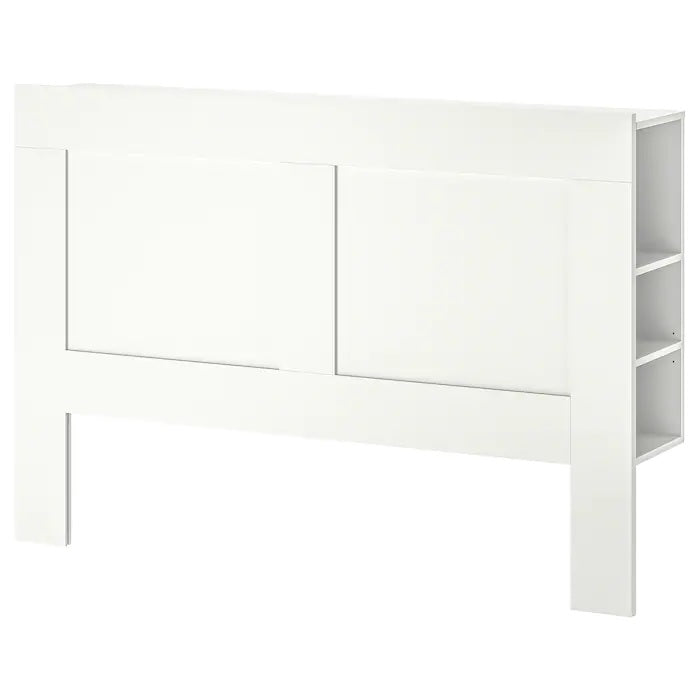 BRIMNES Headboard with storage compartment, double, White