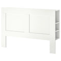BRIMNES Headboard with storage compartment, double, White