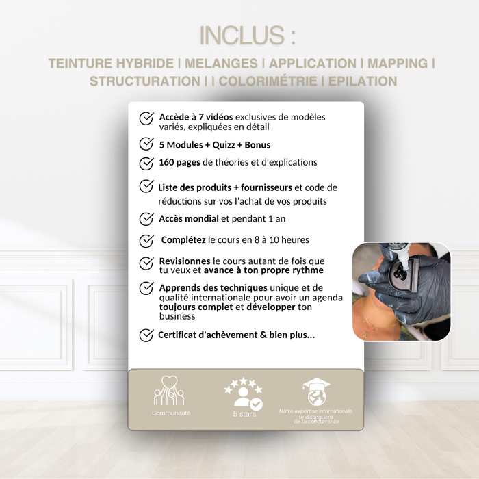 Brow Renaissance Academy - TEINTURE HYBRIDE + STRUCTURATION (French)
