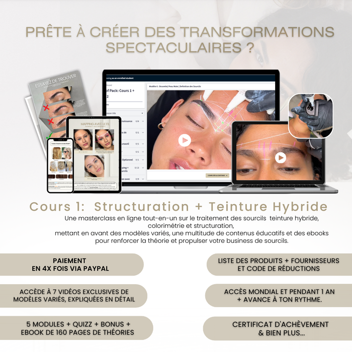 Brow Renaissance Academy - TEINTURE HYBRIDE + STRUCTURATION (French)