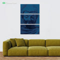 Buddha DRG Chrome - Blue by BuddhArt 3-Piece Canvas