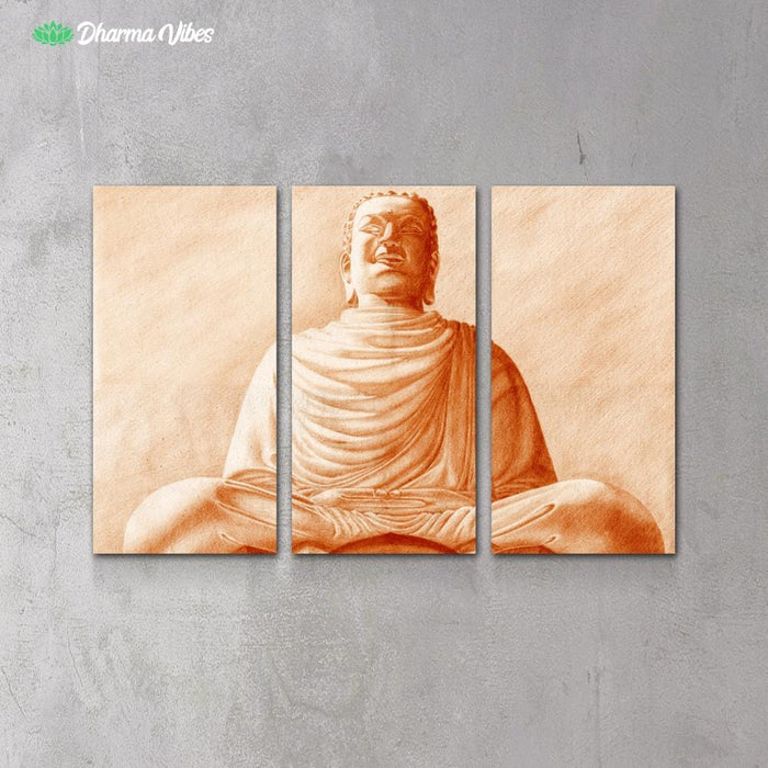 Buddha Koreano by BuddhArt 3-Piece Canvas
