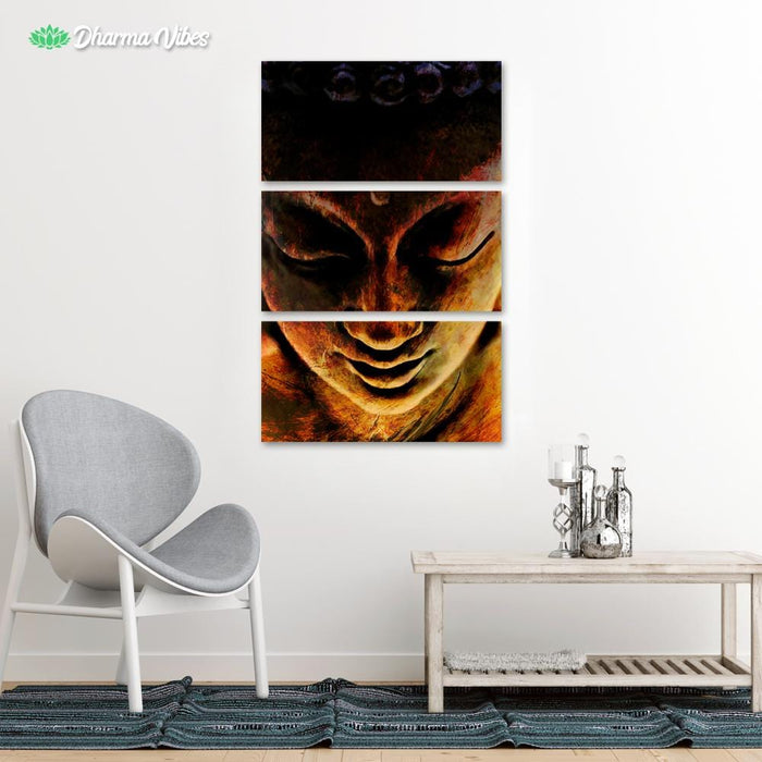 Buddha Nirvana by McAshe 3-Piece Canvas