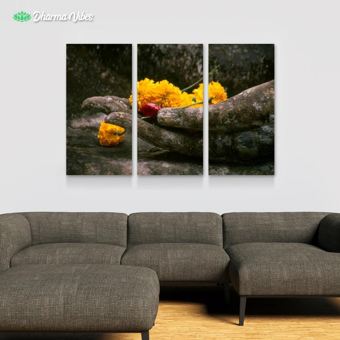 Buddha Offerings by BuddhArt 3-Piece Canvas