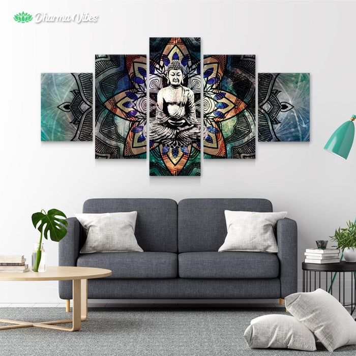 Buddha Unity by McAshe 5-Piece Canvas