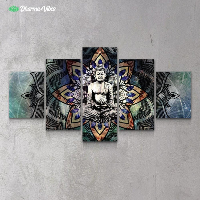 Buddha Unity by McAshe 5-Piece Canvas