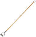 Long-handled Dutch hoe with metal blade for weeding and cultivating soil in vegetable beds and borders