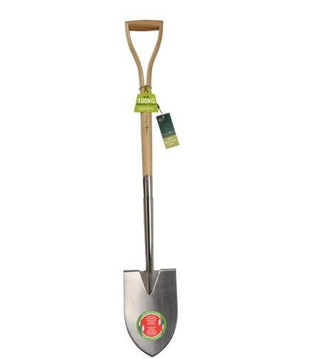 Large Groundbreaker garden spade with long handle and heavy-duty blade for digging and breaking compact soil