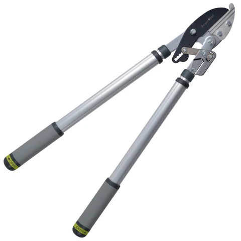 Reversible chrome ratchet spanner with textured ergonomic handle, ideal for garden tool maintenance and DIY repairs