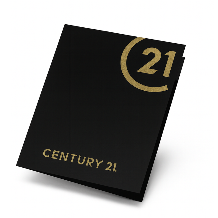C21 Black Linen Folder – Stocked | Pack of 20 Folders