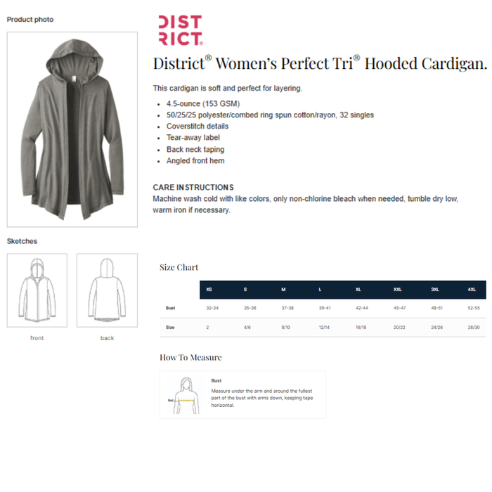 C21 District Women’s Perfect Tri ® Hooded Cardigan