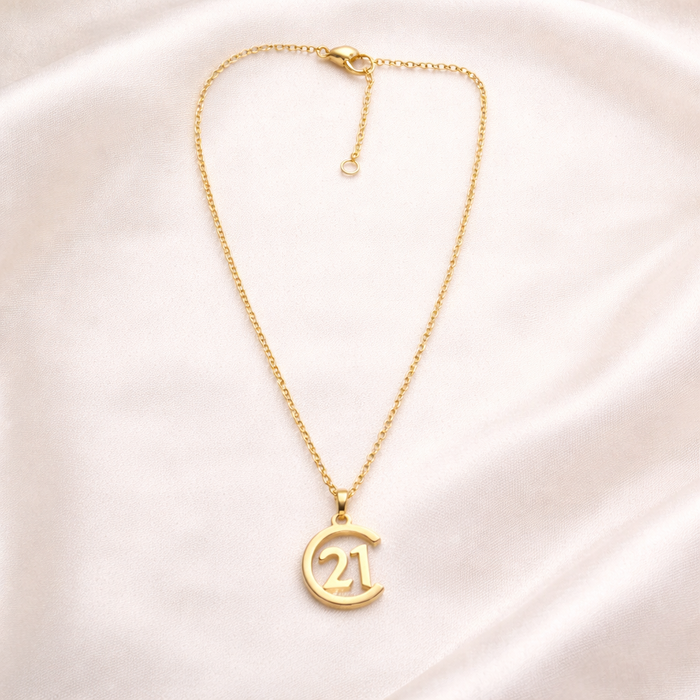 C21 Gold Pendant Necklace