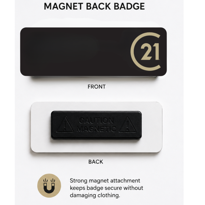 C21® Name Badge | Magnet Back